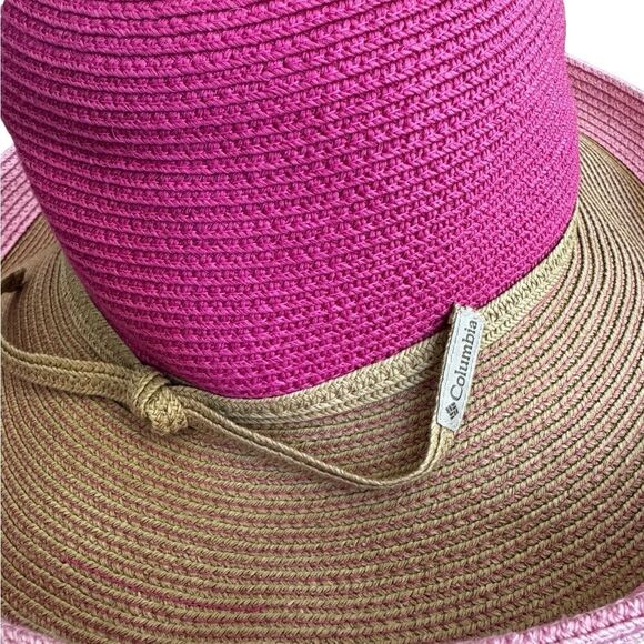 Columbia Flamingo Bay Straw hat in raspberry fizz NWT - Picture 4 of 8